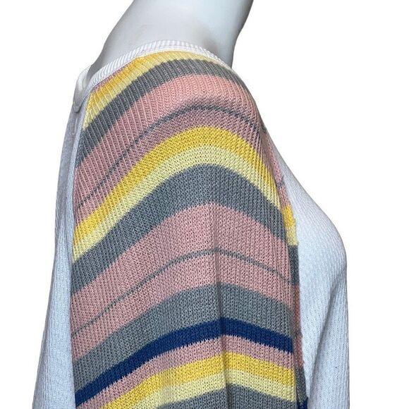 Free People We the Free rainbow dreams thermal balloon sleeve top size S - Picture 7 of 16